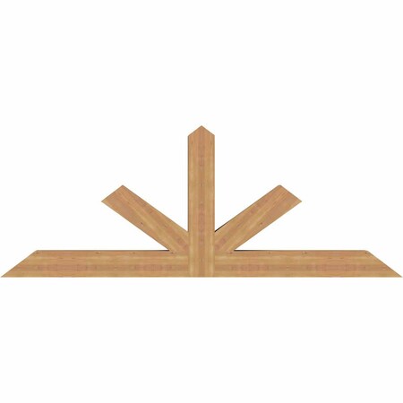 Ekena Millwork Saratoga Smooth Timber Gable Bracket, Western Red Cedar, 84"W x 31"H x 5 1/2"D x 5 1/2"F, 9/12 Pitch GBW084X31X0606SAR00SWR